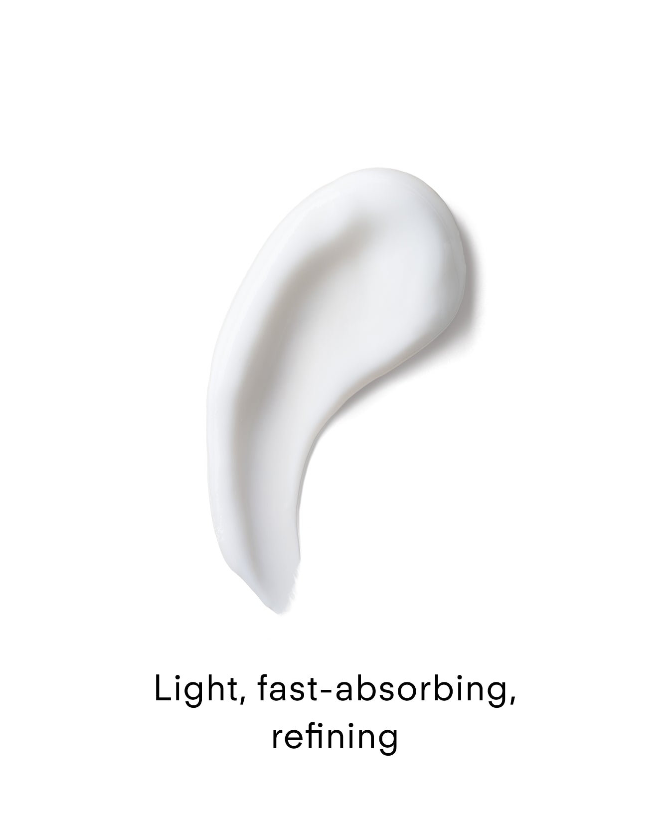 A white, creamy smear of Youth Boost ExoSignal GF² Facial Serum Mini on a white background with the text: Light, fast-absorbing, refining—powered by ExoSignal GF² Technology and plant-derived exosomes.